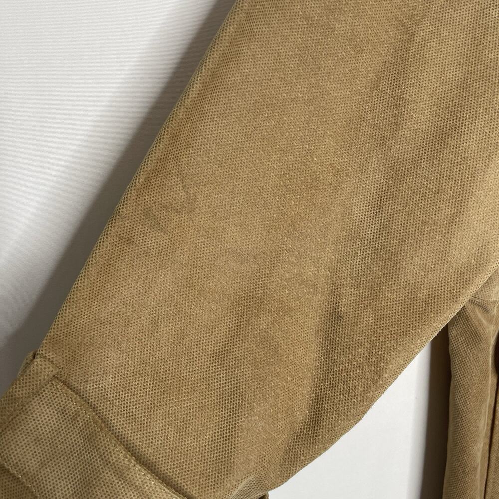 Newport News Easy Style Leather Car Coat Womens XL Camel Tan Textured Y2K - Picture 9 of 12